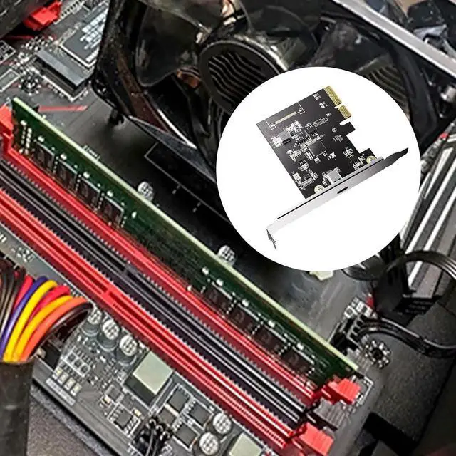 Alt view image 2 of 7 - PCIExpress 4X to USB Type C 3.2 Gen 2 Adapter Card for Fast Data Transfer Up to 20Gbps Fast Speed USB C Expansion Card