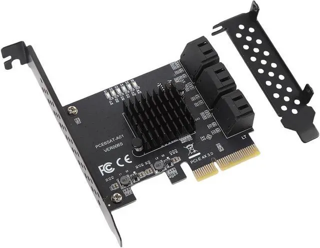 Alt view image 3 of 7 - Zopsc PCIE to 6 Port Serial ATA3.0 Hard Drive Extension Card, 6G III Controller Card for ASM1166 Chipset, PCIE 3.0 X4 Interface Expansion for Desktop PC