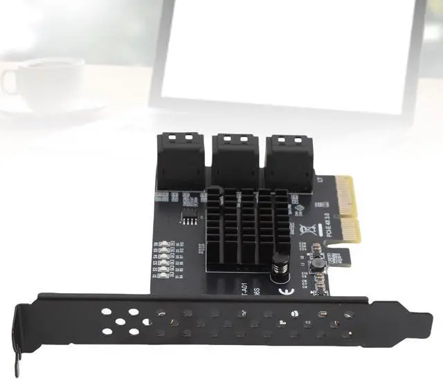 Alt view image 5 of 7 - Zopsc PCIE to 6 Port Serial ATA3.0 Hard Drive Extension Card, 6G III Controller Card for ASM1166 Chipset, PCIE 3.0 X4 Interface Expansion for Desktop PC
