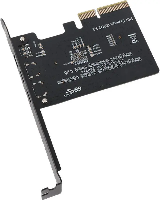 Alt view image 3 of 7 - TypeC PCIe Expansion Card with DisplayPort 4K 60Hz, USB 3.0 10Gbps PCI Express X4/X8/X16 Card for Desktop PC, Supports Docking Station & Multiple Monitors