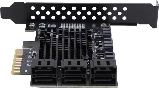 Alt view image 2 of 7 - PCIE 4X to 9 Port Expansion Card, 6Gbps PCI Express GEN3 Hard Drive Adapter with NCQ AHCI Technology, for 10 11 2003 Systems