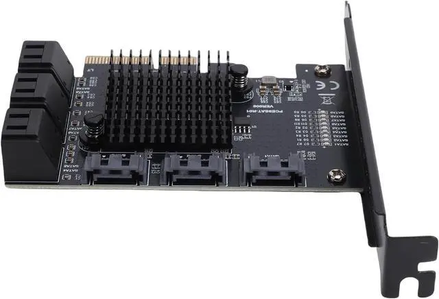 Alt view image 7 of 7 - PCIE 4X to 9 Port Expansion Card, 6Gbps PCI Express GEN3 Hard Drive Adapter with NCQ AHCI Technology, for 10 11 2003 Systems