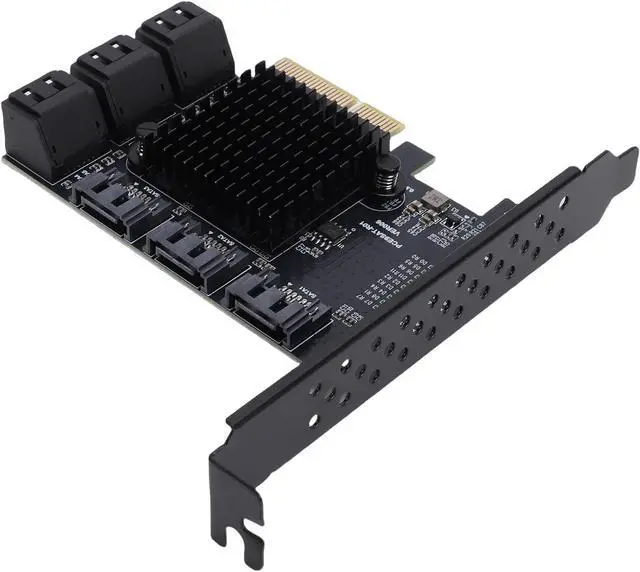 Alt view image 5 of 7 - PCIE 4X to 9 Port Expansion Card, 6Gbps PCI Express GEN3 Hard Drive Adapter with NCQ AHCI Technology, for 10 11 2003 Systems