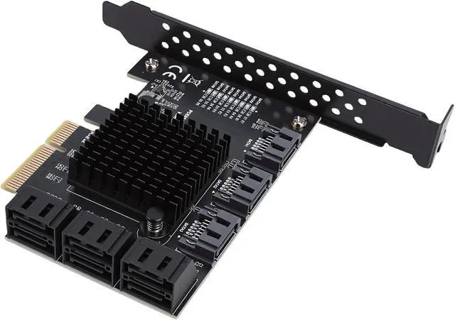 Alt view image 3 of 7 - PCIE 4X to 9 Port Expansion Card, 6Gbps PCI Express GEN3 Hard Drive Adapter with NCQ AHCI Technology, for 10 11 2003 Systems