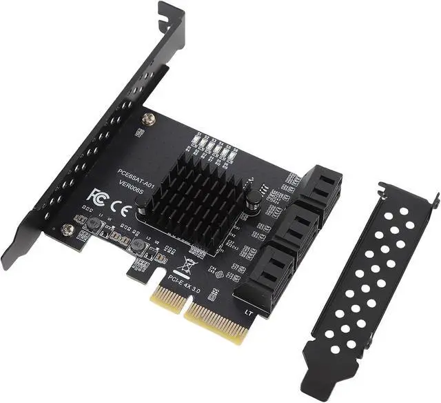 Alt view image 2 of 7 - PCIe Serial ATA3.0 Extension Excelberry Extension 6 Hard Drive Port for Quick Data Transfer Compatible with Various Systems and Users
