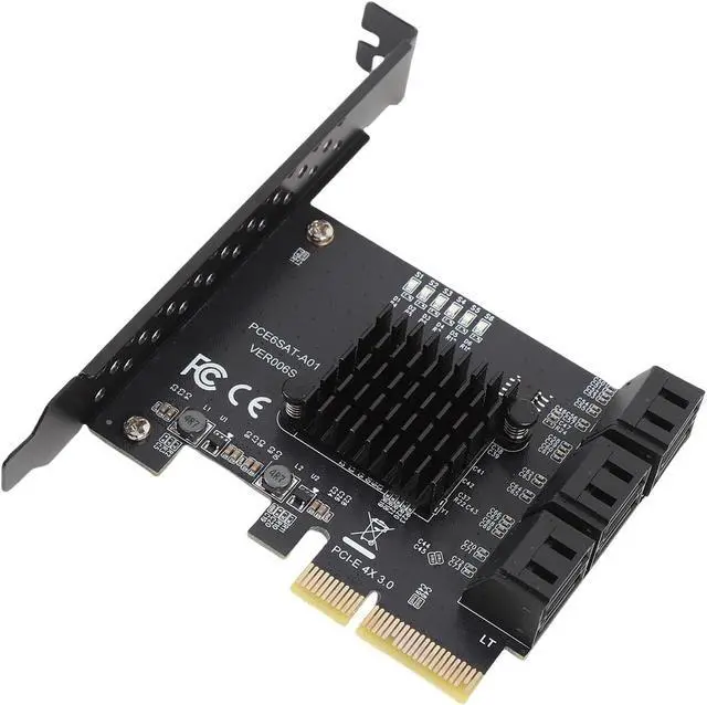 Alt view image 6 of 7 - PCIe Serial ATA3.0 Extension Excelberry Extension 6 Hard Drive Port for Quick Data Transfer Compatible with Various Systems and Users