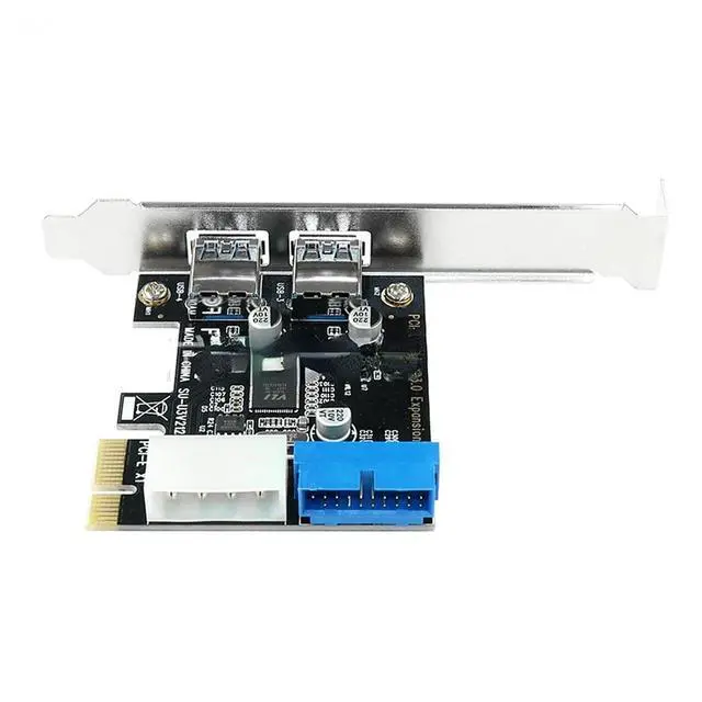 Alt view image 4 of 6 - USB3 PCI Express Adapter PCI E to USB 3.0 20pin Converter Controller PCIe X1 USB 3 0 2 Ports Adapter USB3.0 PCI-e Expansion Card
