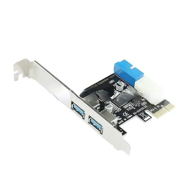 Alt view image 6 of 6 - USB3 PCI Express Adapter PCI E to USB 3.0 20pin Converter Controller PCIe X1 USB 3 0 2 Ports Adapter USB3.0 PCI-e Expansion Card