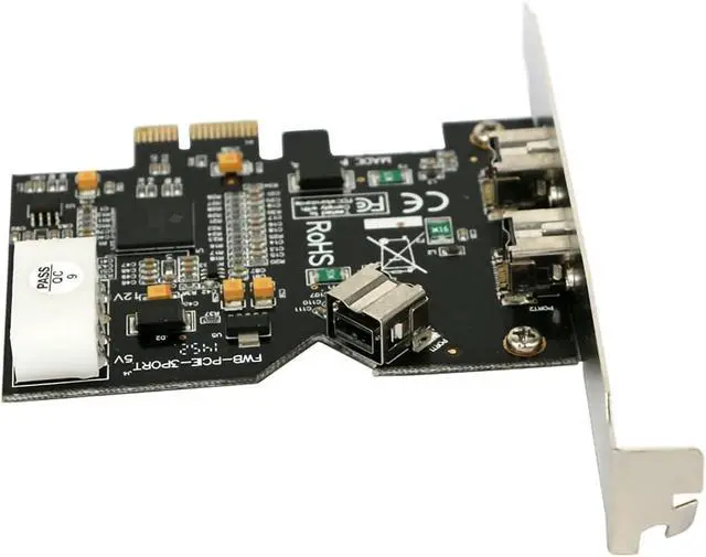 Alt view image 6 of 6 - PCI Express PCI-E x1 to 3 Ports 1394B Controller Card Add On Card for FireWire 800 IEEE 1394 B 2+1 Digital Camera Video Capture