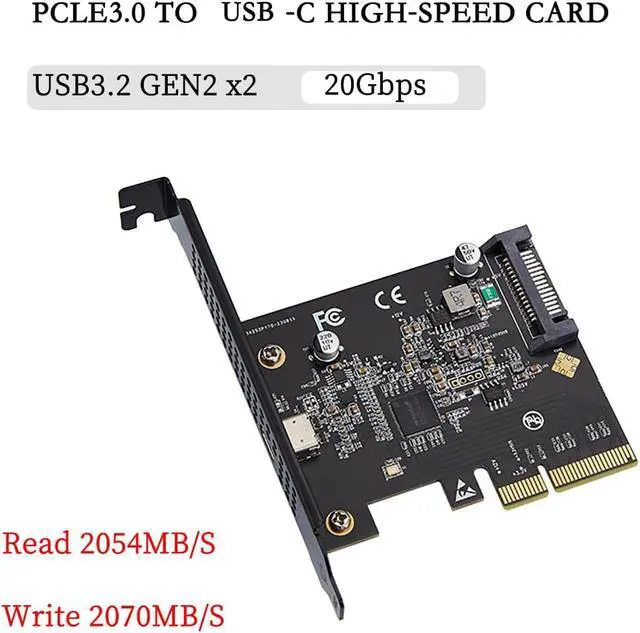 Alt view image 4 of 7 - PCIe 3.0 x4 to USB-C Expansion Card USB 3.2 Gen2x2 20Gbps Adapter with ASM3242 Chipset, High-Speed USB-C Port for Desktop & Server, Compatible with Windows/Linux