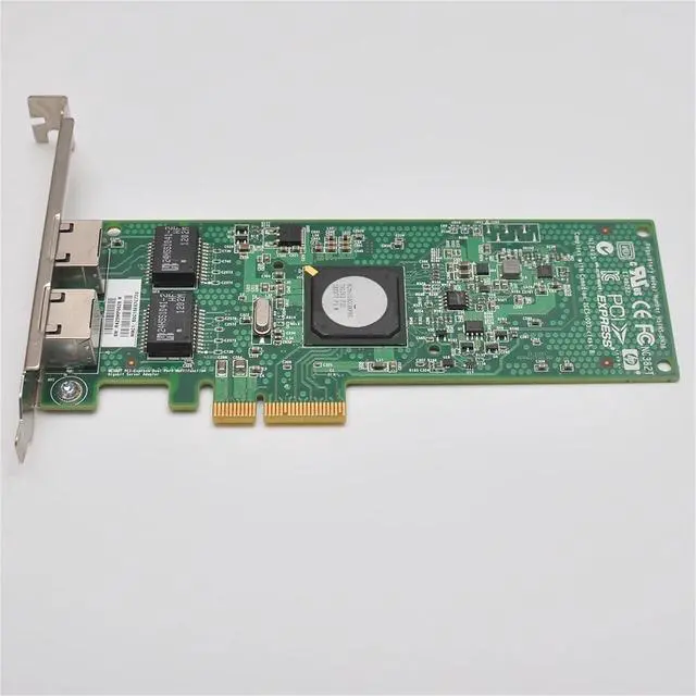Alt view image 2 of 6 - BCM5709 NC382T 2 Port Gigabit Network Card for bcm5709C Chip 458491-001 453055-001 PCI-E X4 X8 X16