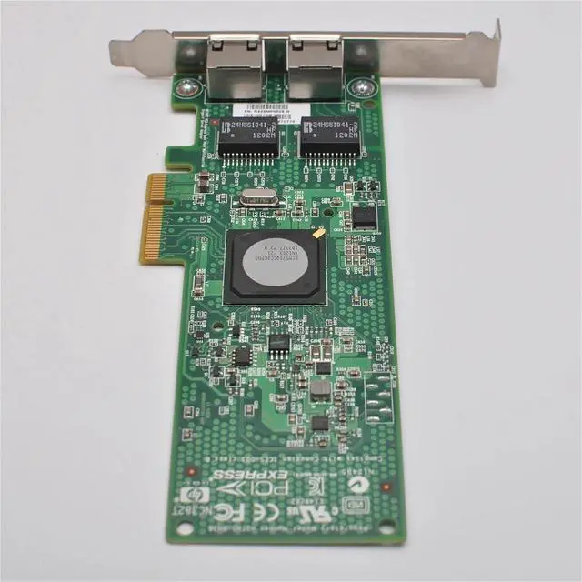 Alt view image 3 of 6 - BCM5709 NC382T 2 Port Gigabit Network Card for bcm5709C Chip 458491-001 453055-001 PCI-E X4 X8 X16