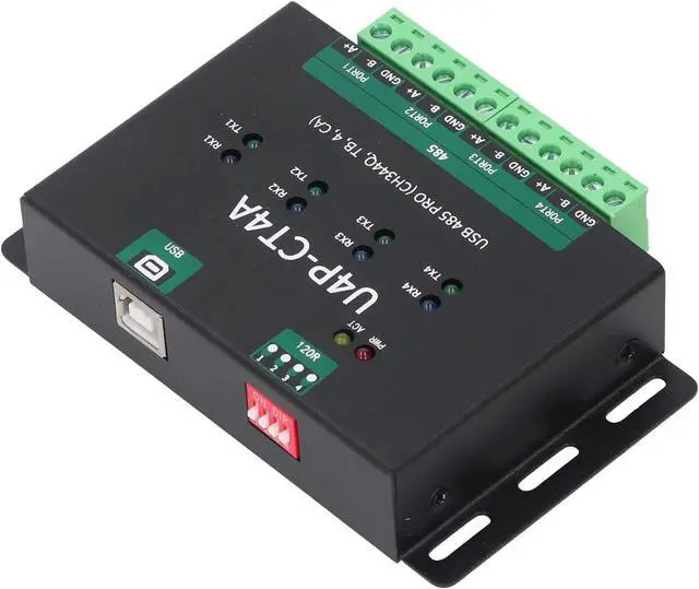 Alt view image 7 of 7 - Yoidesu Serial Port Module, Industrial Class USB to 4 Way Converter Aluminum Alloy Stable for Accessories
