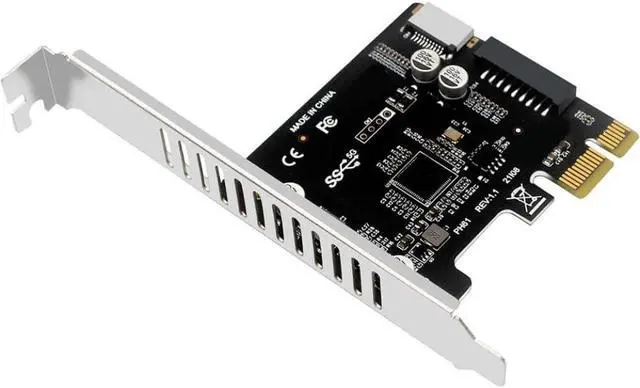 Alt view image 2 of 5 - PCI-E To USB 3.0 Hub Splitter Extension Card 19PIN Compatible With Desktop PC Models Aftermarket Replacement