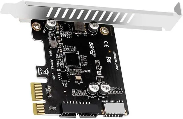 Alt view image 3 of 5 - PCI-E To USB 3.0 Hub Splitter Extension Card 19PIN Compatible With Desktop PC Models Aftermarket Replacement