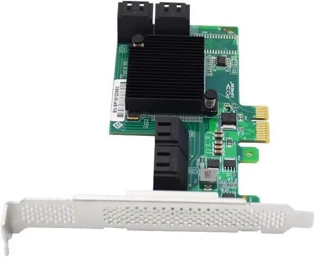 Alt view image 3 of 6 - PCIe x1 SATA Expansion Card, 8-Port SAS/SATA 6Gb/s, UEFI Support