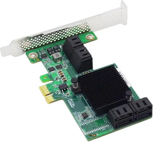 Alt view image 6 of 6 - PCIe x1 SATA Expansion Card, 8-Port SAS/SATA 6Gb/s, UEFI Support