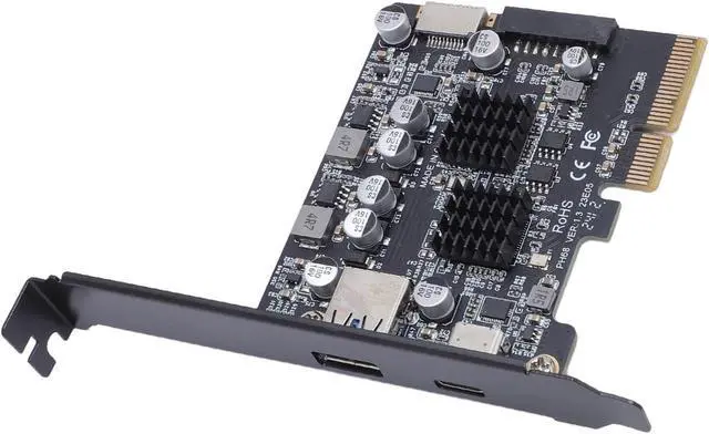 Alt view image 4 of 7 - Jiawu High Speed PCIe3.0 to USB3.2 Expansion Card with Multiple Interfaces for Gaming PCs 1 X Adapter