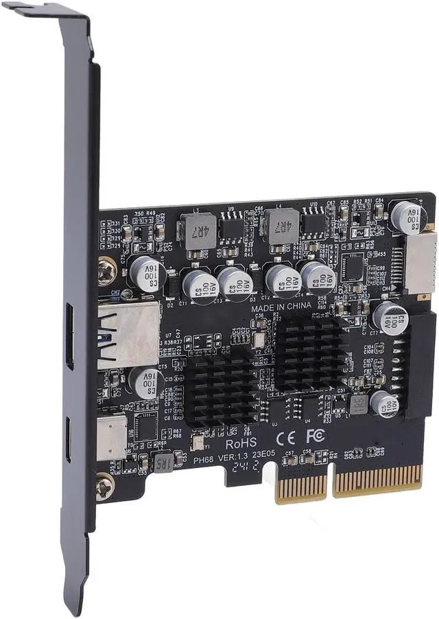 Alt view image 3 of 7 - Jiawu 10Gbps PCI Express USB3.2 Expansion Card with High Performance Features for Workstations 1 X Card
