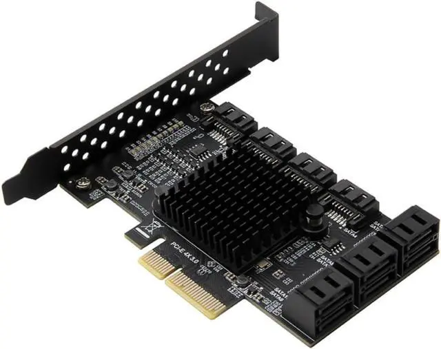 Main image of SEWACC 10-Port Serial Ata 3.0 Expansion Card Pcie X4 Controller Card with Fast and Stable Transmission for Desktop Computer and Workstation