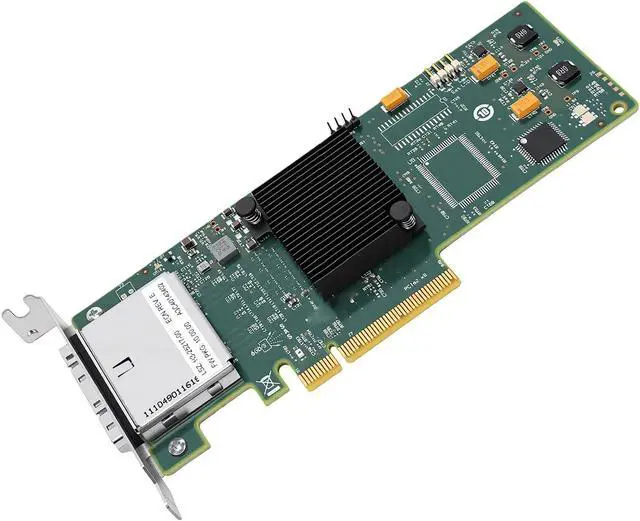 Alt view image 2 of 7 - Diyeeni 6Gbs External PCIe SAS Controller Card 8 Ports HBA PCIe 2.0 X8 SFF-8088 Supports 512 Devices WindowsLinuxVMware