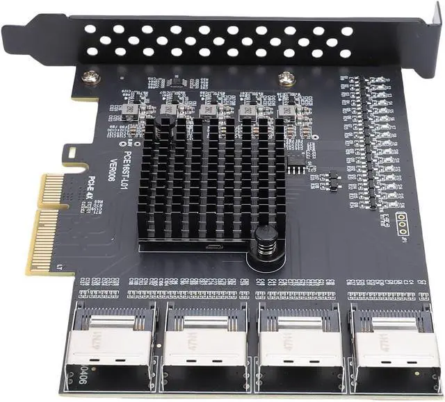 Alt view image 2 of 7 - PCIe to SFF 8087 Adapter, PCI Express 3.0 X4 Expansion Card, 4 Port Mini SAS Host Bus Adapter for Server Storage Internal Controller