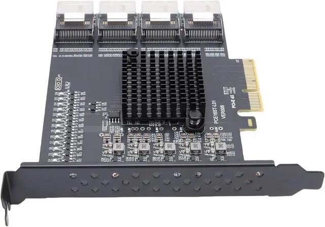 Alt view image 4 of 7 - PCIe to SFF 8087 Adapter, PCI Express 3.0 X4 Expansion Card, 4 Port Mini SAS Host Bus Adapter for Server Storage Internal Controller