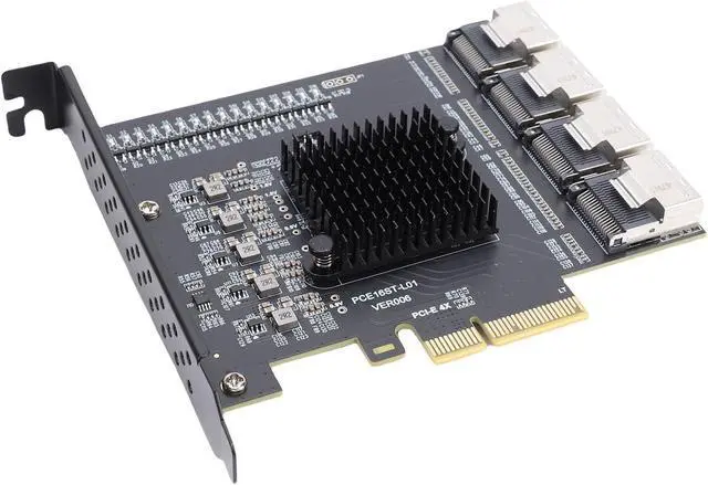 Alt view image 7 of 7 - Socobeta Mini SAS SFF 8087 Adapter Robust 4 Port PCIe X4 Expansion Card for Efficient Data Transfer Best for and Users