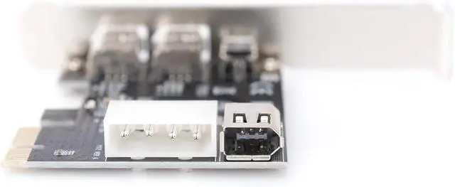 Alt view image 4 of 7 - DIGITUS IO Card - PCIe - Firewire 1394a Interface Card - 3-Port - & 2X 1394a & 1x 1394mini