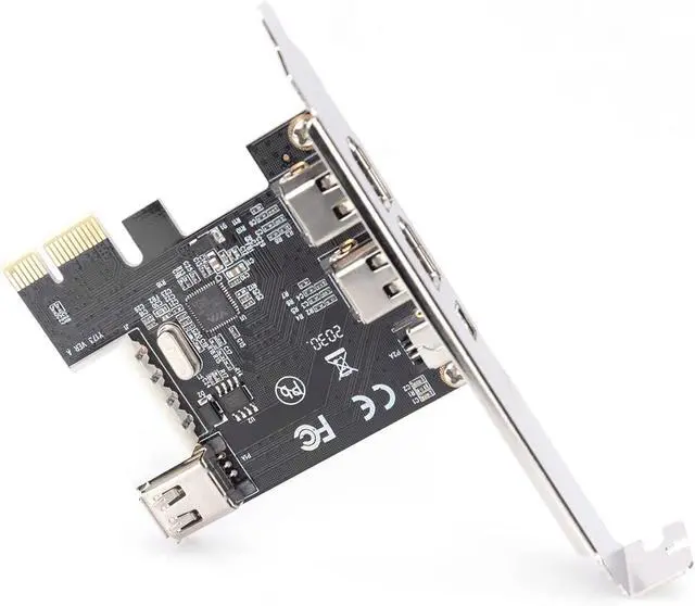 Alt view image 6 of 7 - DIGITUS IO Card - PCIe - Firewire 1394a Interface Card - 3-Port - & 2X 1394a & 1x 1394mini