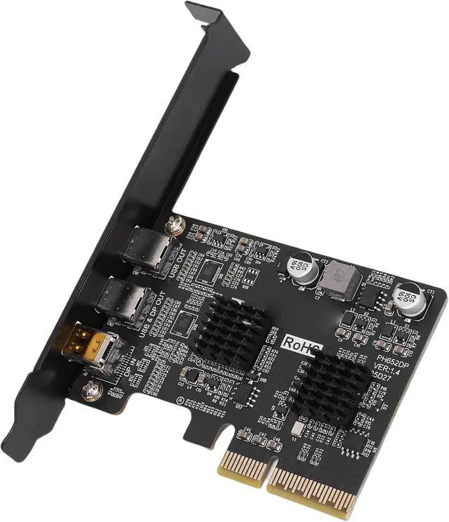 Alt view image 7 of 7 - Jiawu DisplayPort TypeC USB3.0 PCIE Card Multifunction High Speed Expansion Card for Desktop PC, Multilayer Circuit Design for,