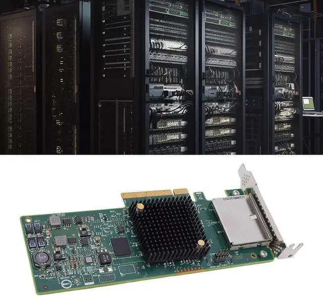 Alt view image 5 of 7 - LSI SAS 9207 8e 8 Port Controller Card, PCIe 3.0 x8 HBA | 6Gb / s with SAS 2308 Chipset for External Storage Expansion JBOD
