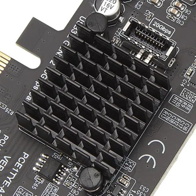 Alt view image 4 of 7 - USB 3.2 Gen 2 Expansion Card, PCIe to USB 3.2 Expansion Card, 20Gbps Type C Interface with ASM3242 Main Control, High Speed Data Transfer for Desktop, Compatible with 10, 1