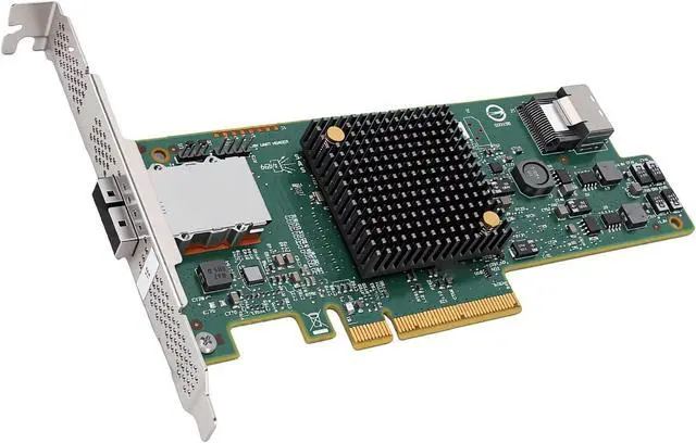 Alt view image 4 of 7 - Gugxiom LSI 9217-4i4e SAS HBA Controller Card, 6Gbps 8 Port PCIe 3.0 x8 Expansion Card with Internal SFF 8087 & External SFF 8088, LSI SAS2308 Host Bus Adapter