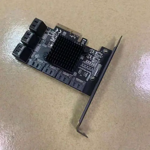 Alt view image 7 of 7 - Serial with Ata 3.0 Expansion Card Pci-e X4 3.0 10-Port Controller Card Adapter for Stable and Fast Transmission Rate Workstation Large Capacity Server
