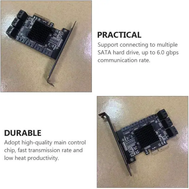 Alt view image 5 of 7 - ibasenice Serial Ata 3.0 and Stable Lossless Transmission 10-Port Pci-e X4 Expansion Card Adapter PCB Material with Low Heat Generation for Hard Drive and Workstation for Large Capacity