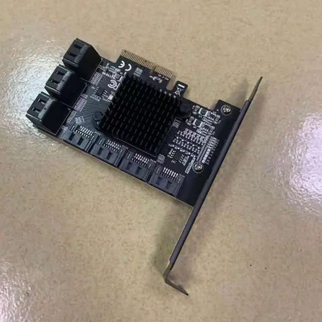 Alt view image 6 of 7 - Pci-e X4 3.0 Expansion Card Adapter with 10-Port Serial Ata 3.0 Interface for Desktop Computer, Low Heat Productivity and Fast Transmission Rate, Compatible with Large Capacity