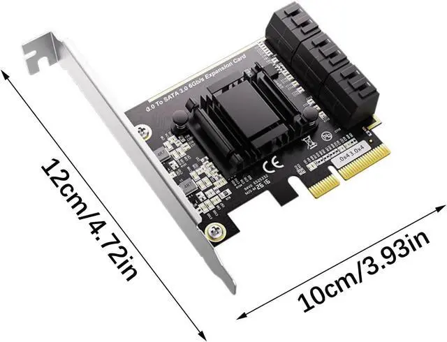 Alt view image 3 of 7 - TXB119 / TXB113 6 Port SATA3.0 PCIE Expansion Card Industrial ASM1166 Chip Hard Drive Adapter Card Controller for Desktop