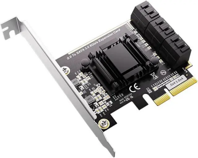 Alt view image 6 of 7 - TXB119 / TXB113 6 Port SATA3.0 PCIE Expansion Card Industrial ASM1166 Chip Hard Drive Adapter Card Controller for Desktop
