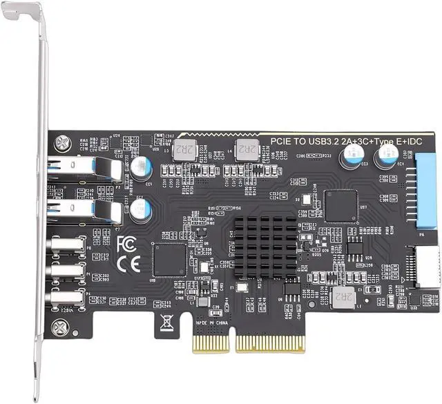 Alt view image 5 of 7 - Bewinner PCI Express Adapter, PCIe to Type C USB 3.0 Type E 19P IDC Expansion Card, ASM3142 10Gbps with 3X C + 2X USB 3.0 Ports, PCIe X1 to X16 Compatible Desktop Computer Adapter Card