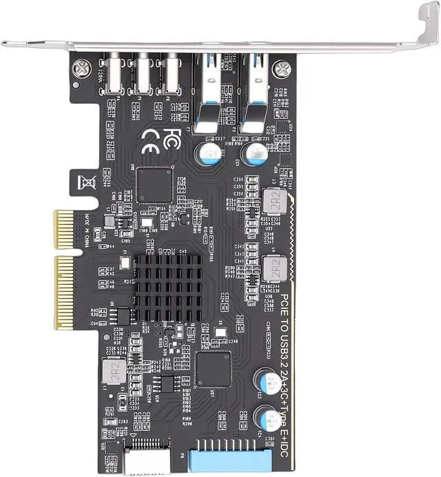 Alt view image 7 of 7 - Bewinner PCI Express Adapter, PCIe to Type C USB 3.0 Type E 19P IDC Expansion Card, ASM3142 10Gbps with 3X C + 2X USB 3.0 Ports, PCIe X1 to X16 Compatible Desktop Computer Adapter Card