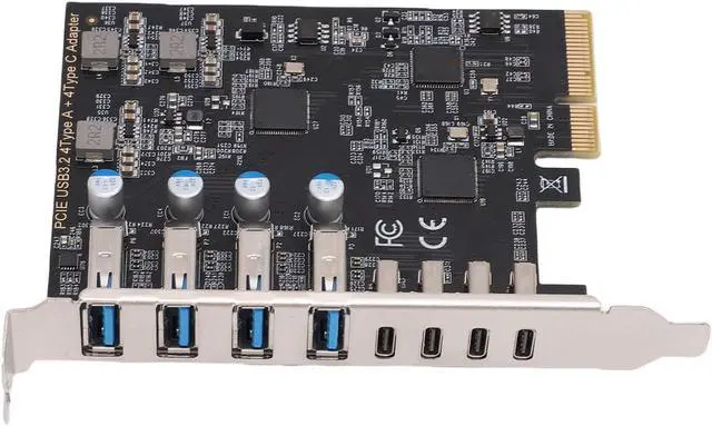 Alt view image 6 of 7 - Generic PCIe USB 3.2 Gen 2 Expansion Card Efficient Data Transfer for Desktop PC Gaming Enthusiasts Black 1pc