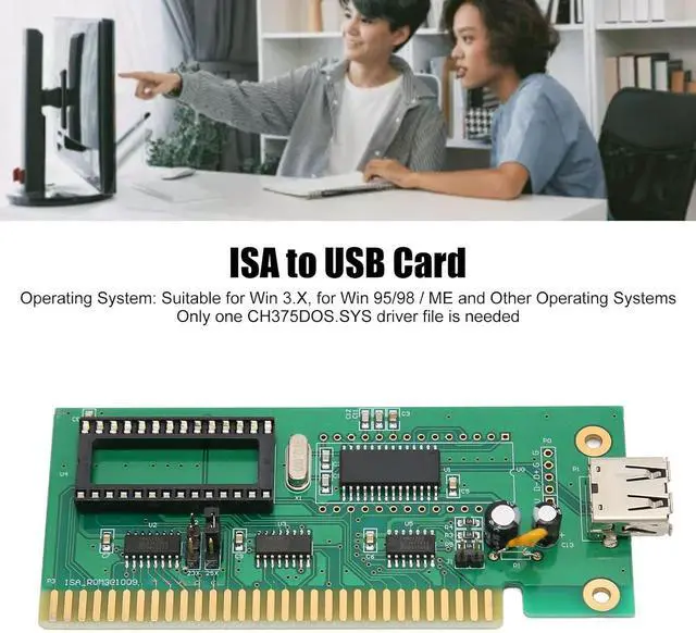 Alt view image 5 of 7 - 1PC ISA to USB Adapter Card, ISA to USB Interface Card, Widely Compatible - Easy to Use - Stable - for Industrial Computer