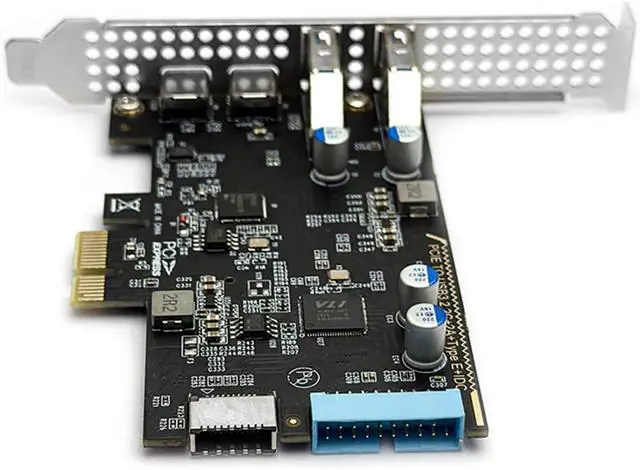 Alt view image 4 of 7 - PCIe to Type C Expansion Card with 2 USB3.0 Port for Fast Speed Data Transfer and 4K Display PCIe Adapter