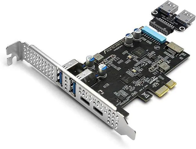 Alt view image 5 of 7 - PCIe to Type C Expansion Card with 2 USB3.0 Port for Fast Speed Data Transfer and 4K Display PCIe Adapter