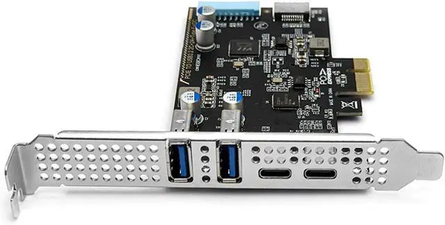 Alt view image 6 of 7 - PCIe to Type C Expansion Card with 2 USB3.0 Port for Fast Speed Data Transfer and 4K Display PCIe Adapter