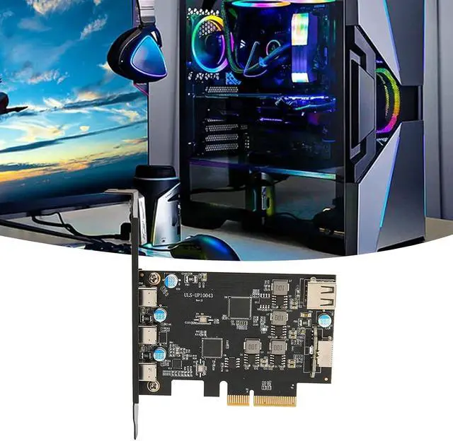 Alt view image 6 of 7 - USB PCIe Card PCI Express to USB 3.2 Expansion Card, PCIe to Type C with Internal 19 Pin Connector, 20Gbps DualChip PCIe Controller Card for Window7 8 10 for OS X Laptop PC 10.8.2