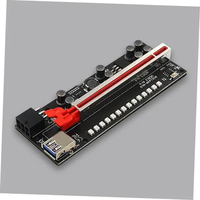 Alt view image 5 of 7 - 1Set Pcie Riser to GPU Extension Cable for Mining Connectors Solid Capacitors for Stable Power Supply USB Ports for Fast Data Transmission