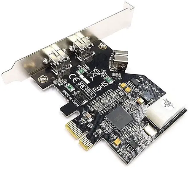 Main image of 1pcs 3 Port PCI-E Firewire 800 Card IEEE External1394B×2 + Internal 1394B×1 Controller Card Adapter Suitable for Win 7/8/10