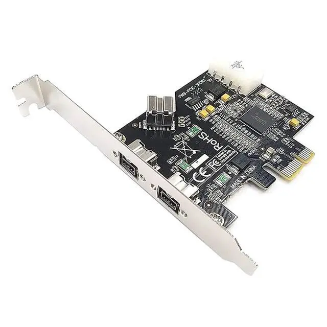 Alt view image 3 of 6 - 1pcs 3 Port PCI-E Firewire 800 Card IEEE External1394B×2 + Internal 1394B×1 Controller Card Adapter Suitable for Win 7/8/10
